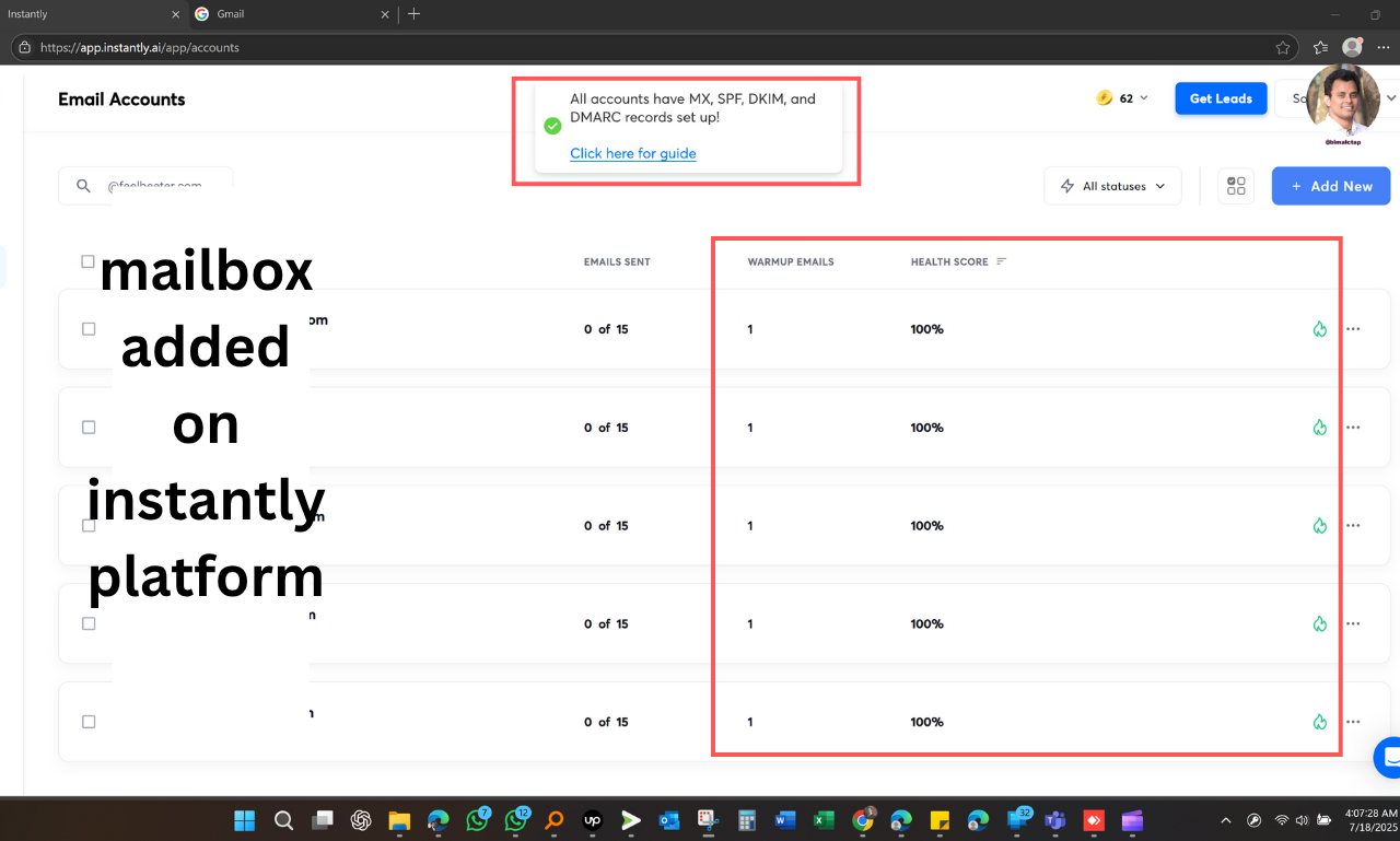 I will professionally set up and optimize instantly ai mailbox for cold email outreach - Image 2